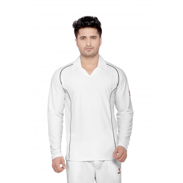 Omtex Grasshopper Cricket Whites t-Shirt (Full Sleeves)